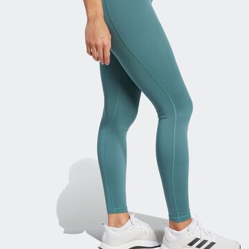 ADIDAS PERFORMANCE Skinny Workout Pants 'Essentials' in Green