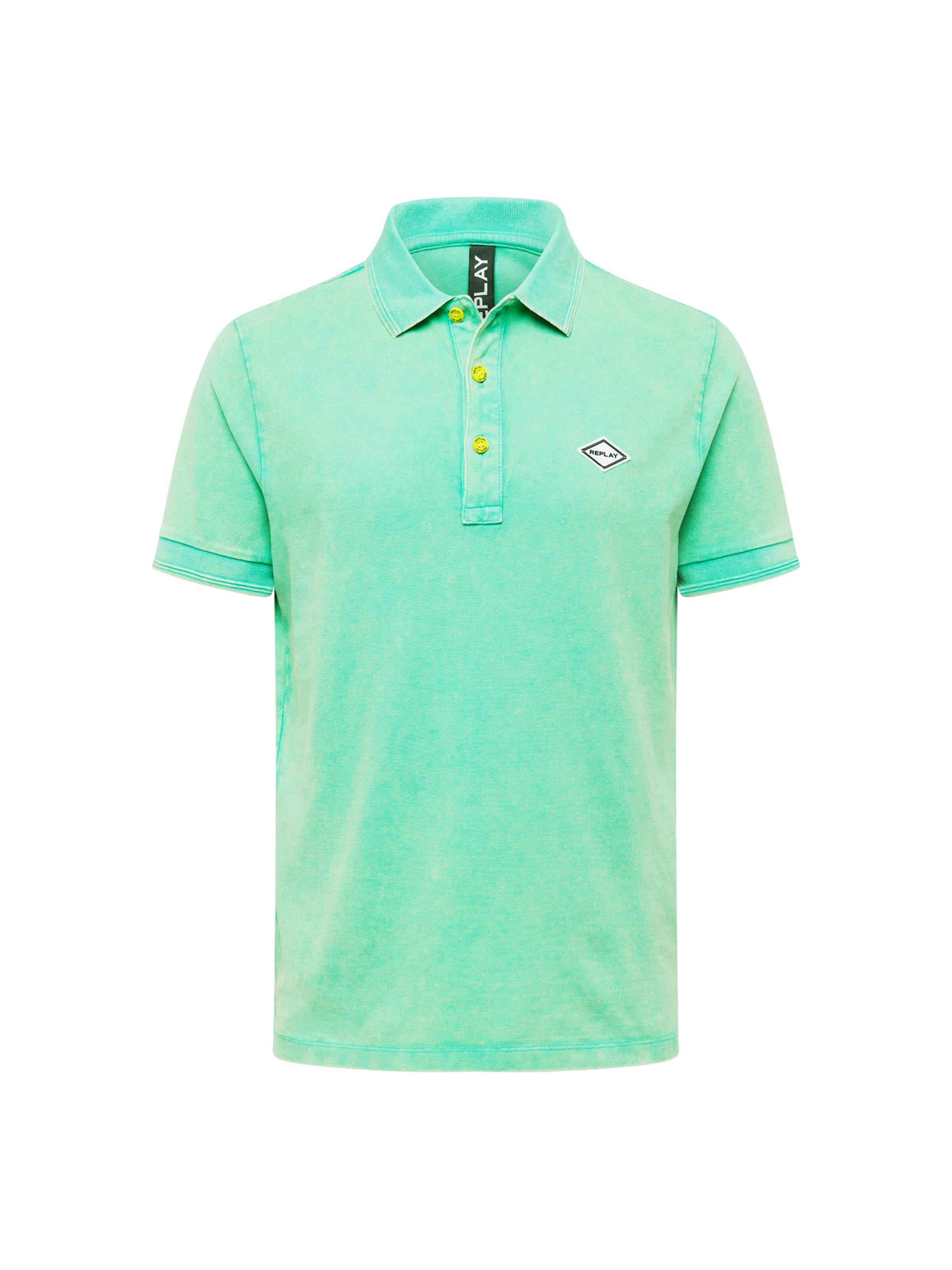 REPLAY Poloshirt in Grün: Vorderseite
