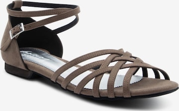 Dancing Queens Strap Sandals 'Dancing Queens' in Grey: front