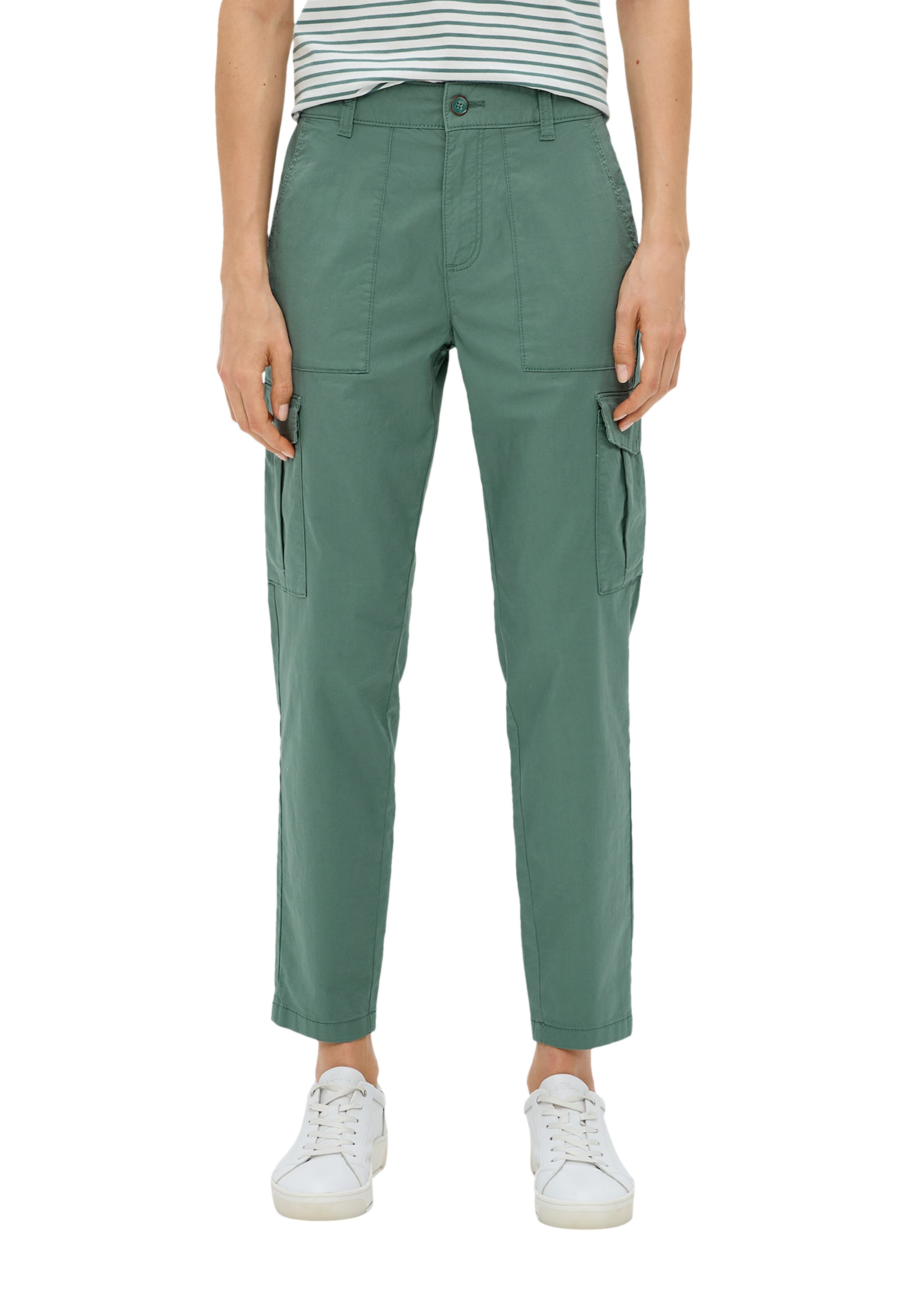 s.Oliver Normalny krój Bojówki w kolorze zielony: przód