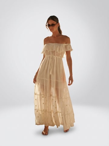 Robe 'Robe Longue Kate' Miss June en blanc