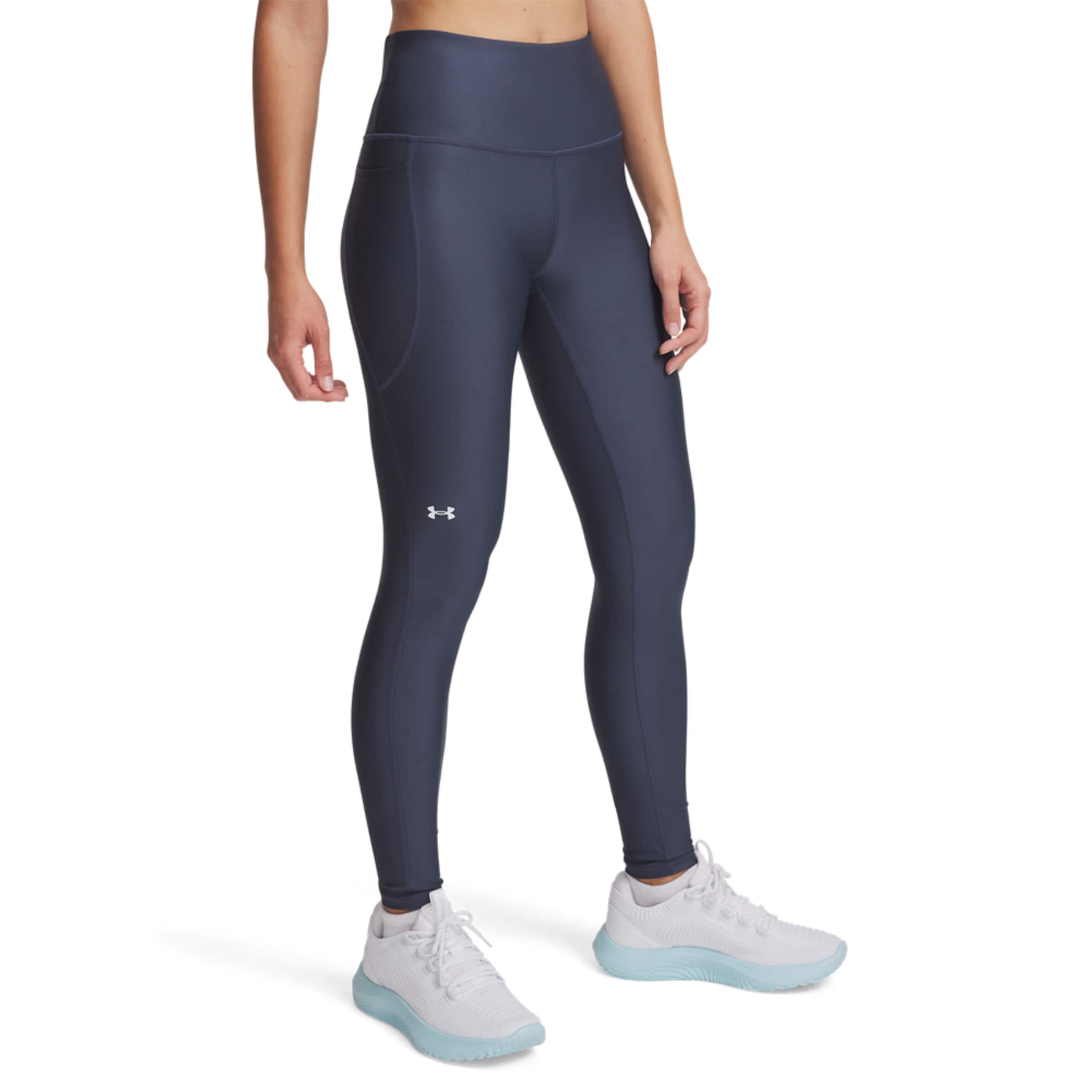 UNDER ARMOUR Skinny Workout Pants in Grey: front