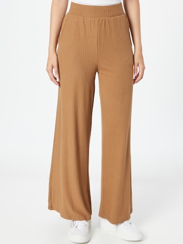 Urban Classics Wide leg Broek in Bruin: voorkant