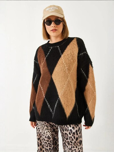 Bianco Lucci Pull-over 'Pullover' en S-M en noir, Vue avec produit