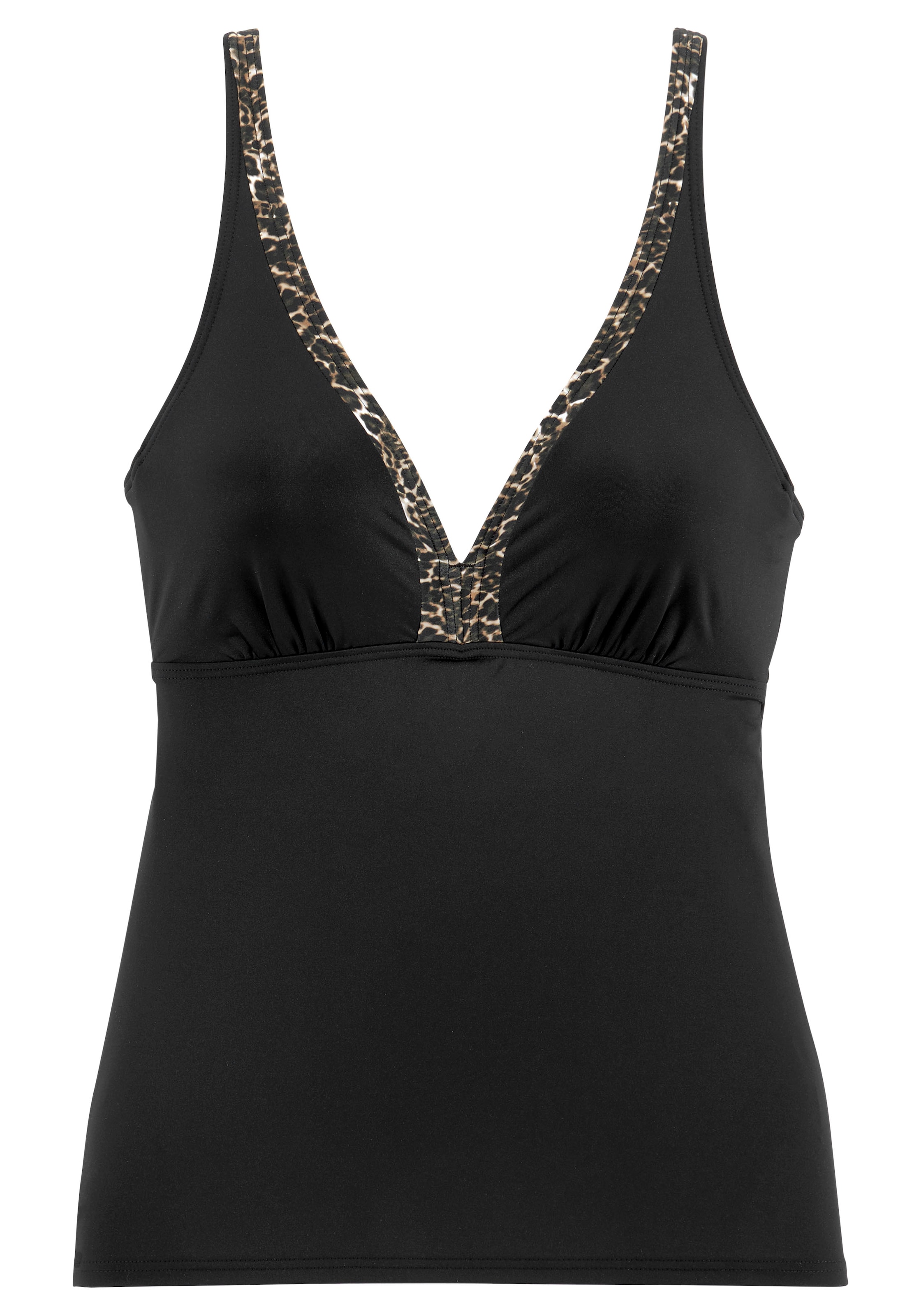 LASCANA Triangel Tankini-overdel i sort: forside