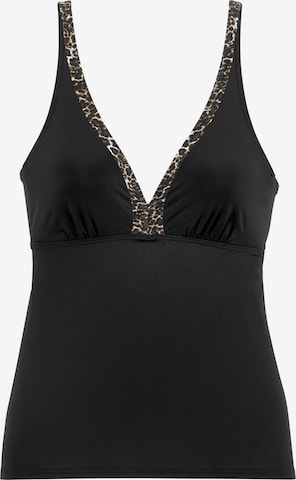 LASCANA - Triángulo Top de tankini en negro: frente