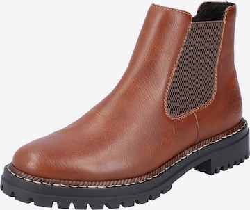 Chelsea Boots Rieker en marron : devant