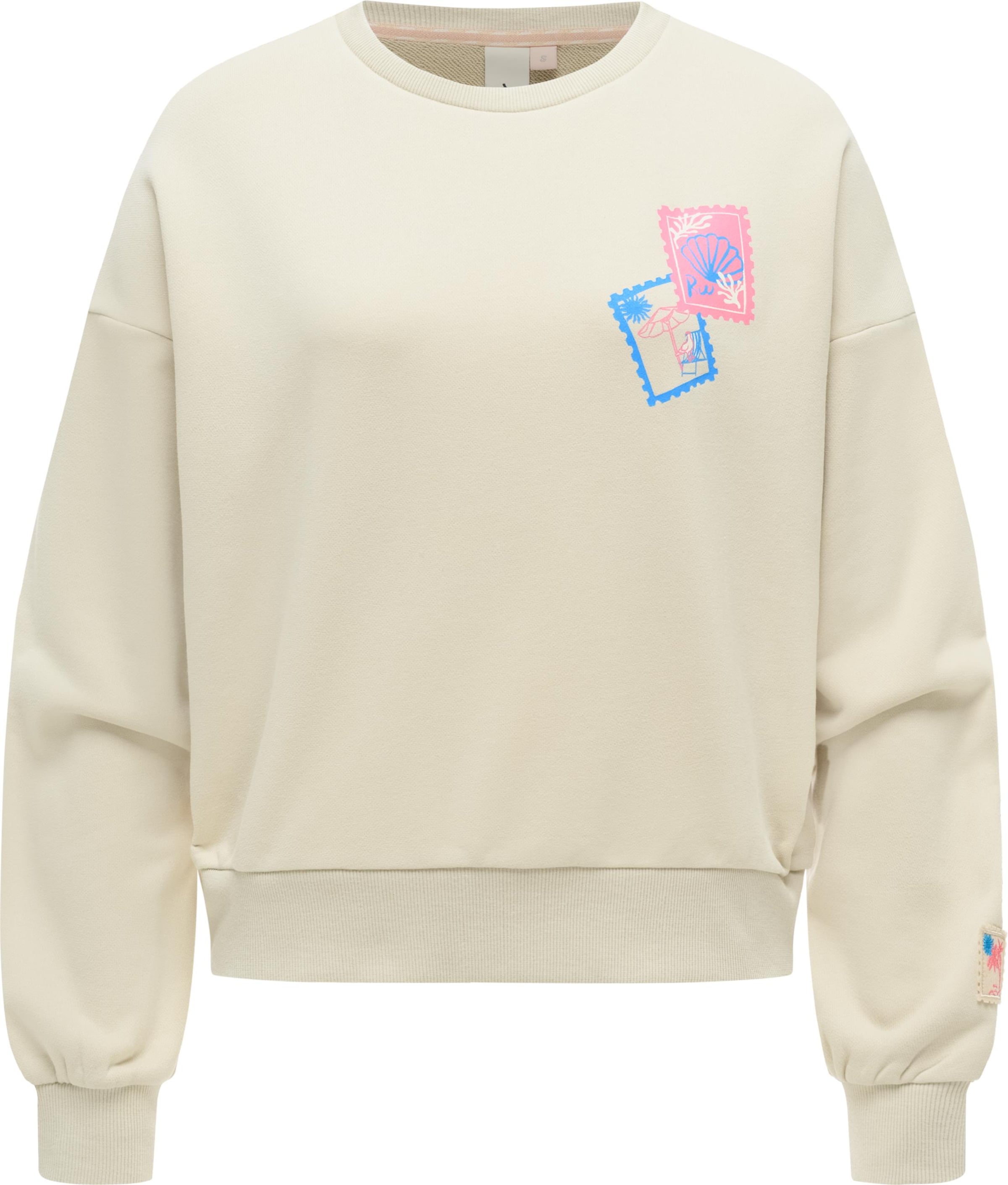 Sweat-shirt 'Wuss' Ragwear en beige : devant