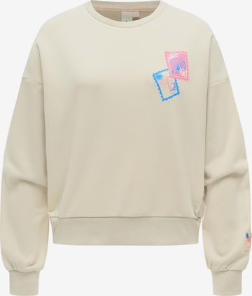 Sweat-shirt 'Wuss' Ragwear en beige : devant