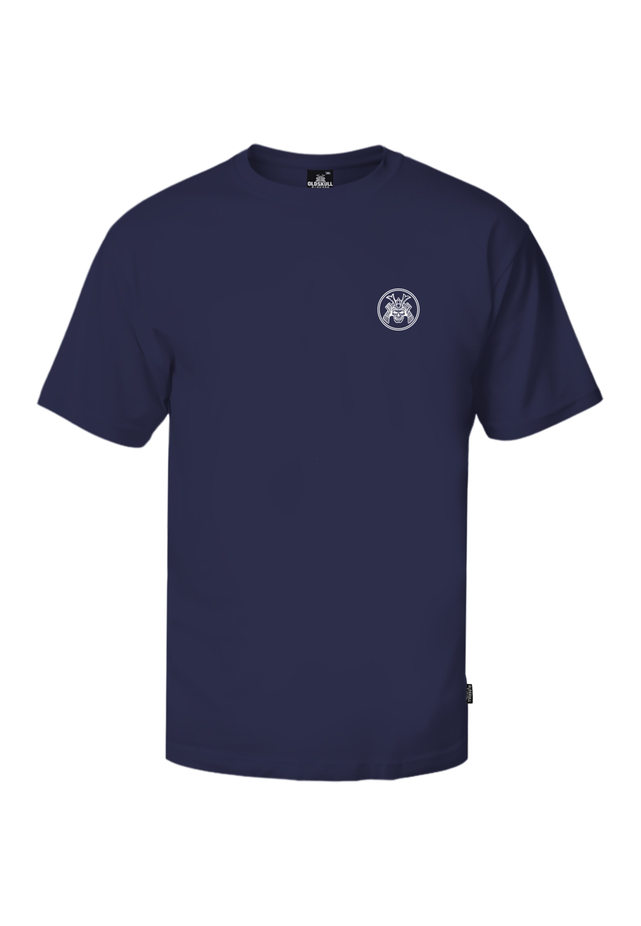 Oldskull Shirt 'Samurai' in Blue: front