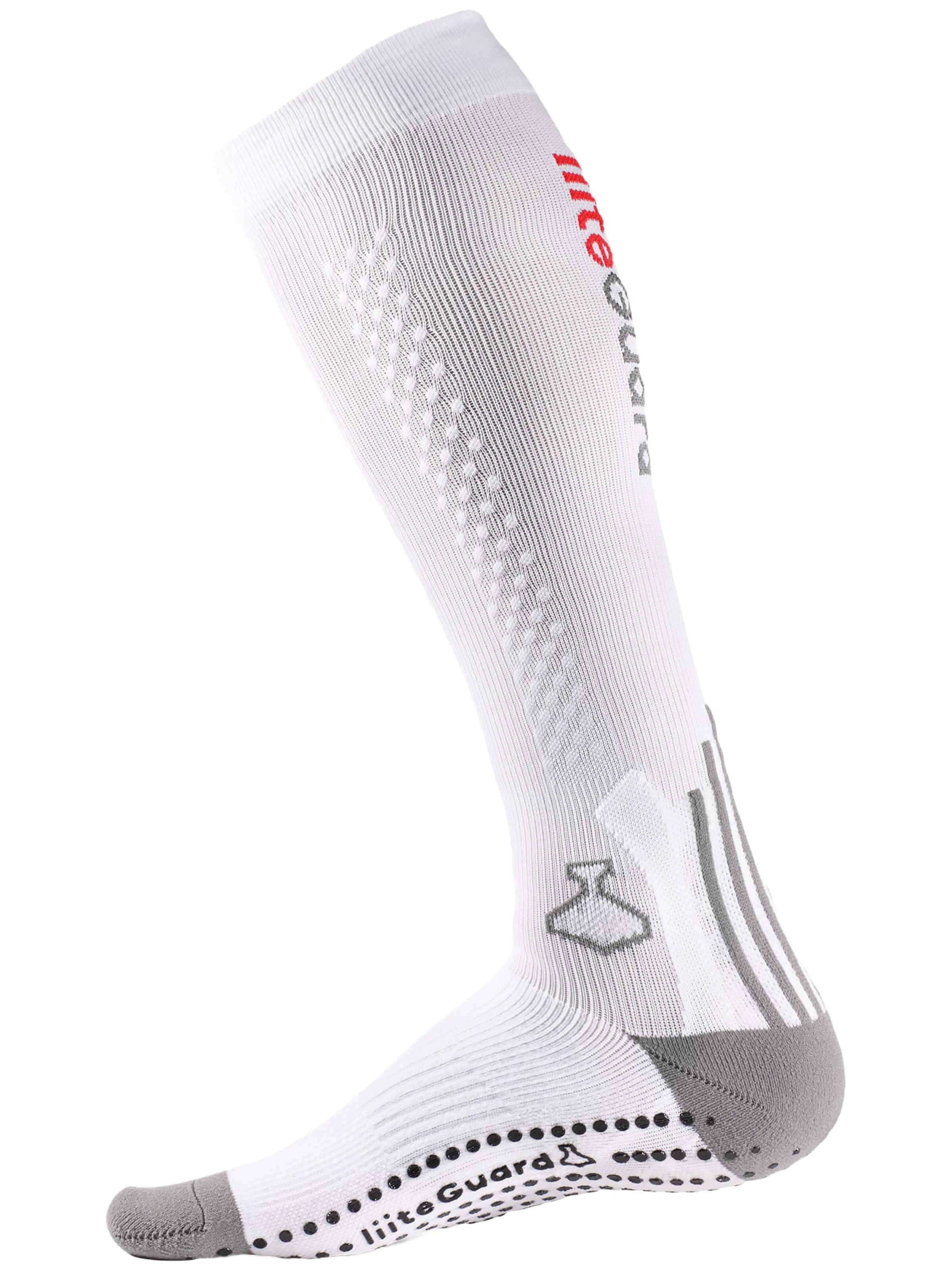 liiteGuard Sportsocken 'Shin-Tech' in Weiß: Vorderseite