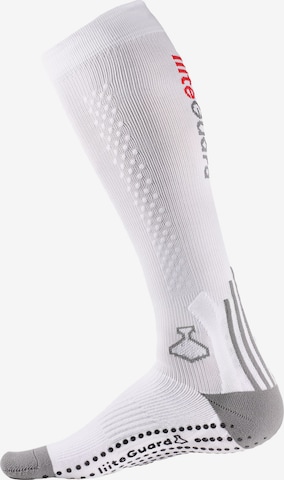 liiteGuard Sportsocken 'Shin-Tech' in Weiß: Vorderseite
