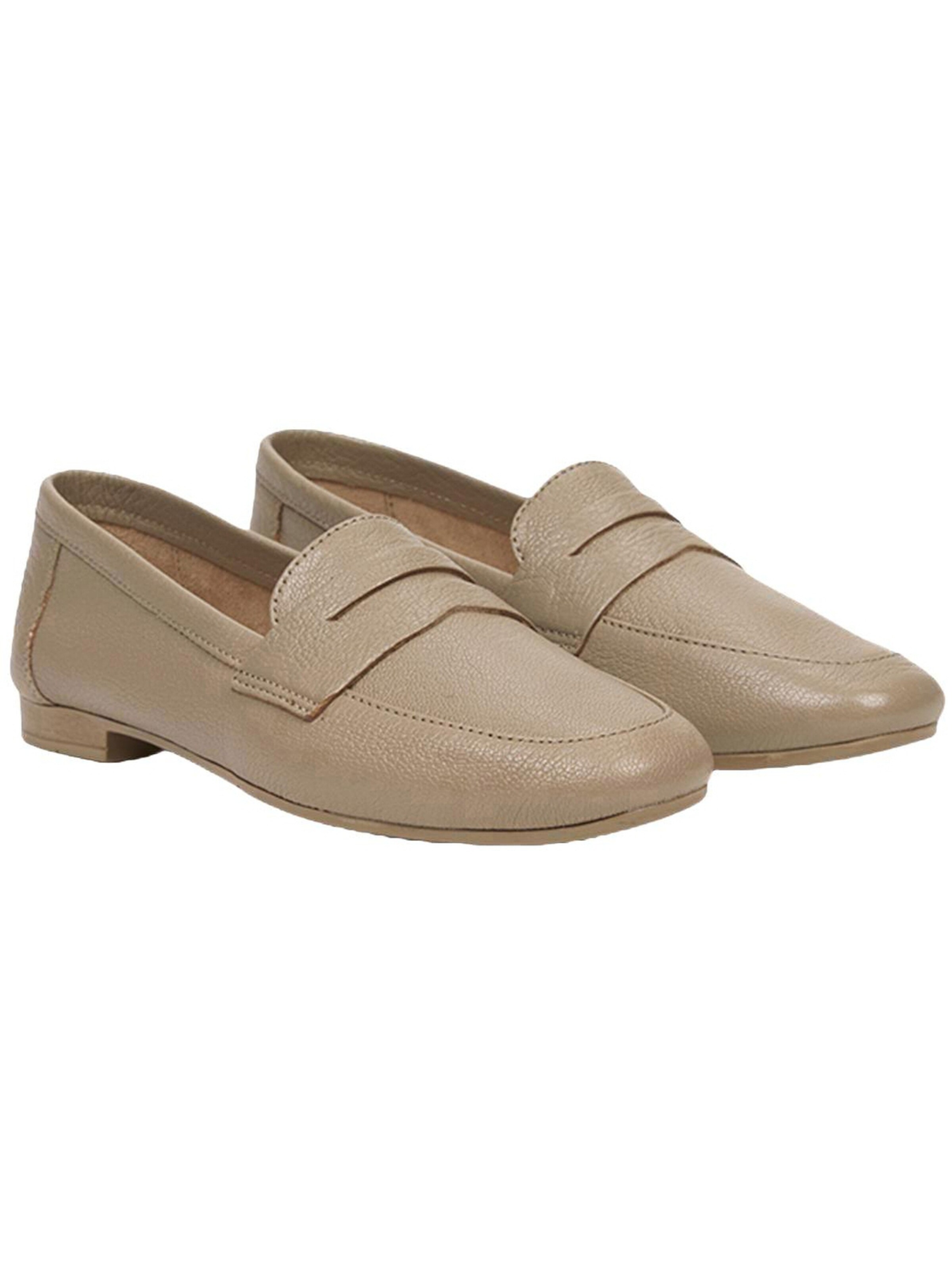 Desa Classic Flats 'Slipper' in Grey: front