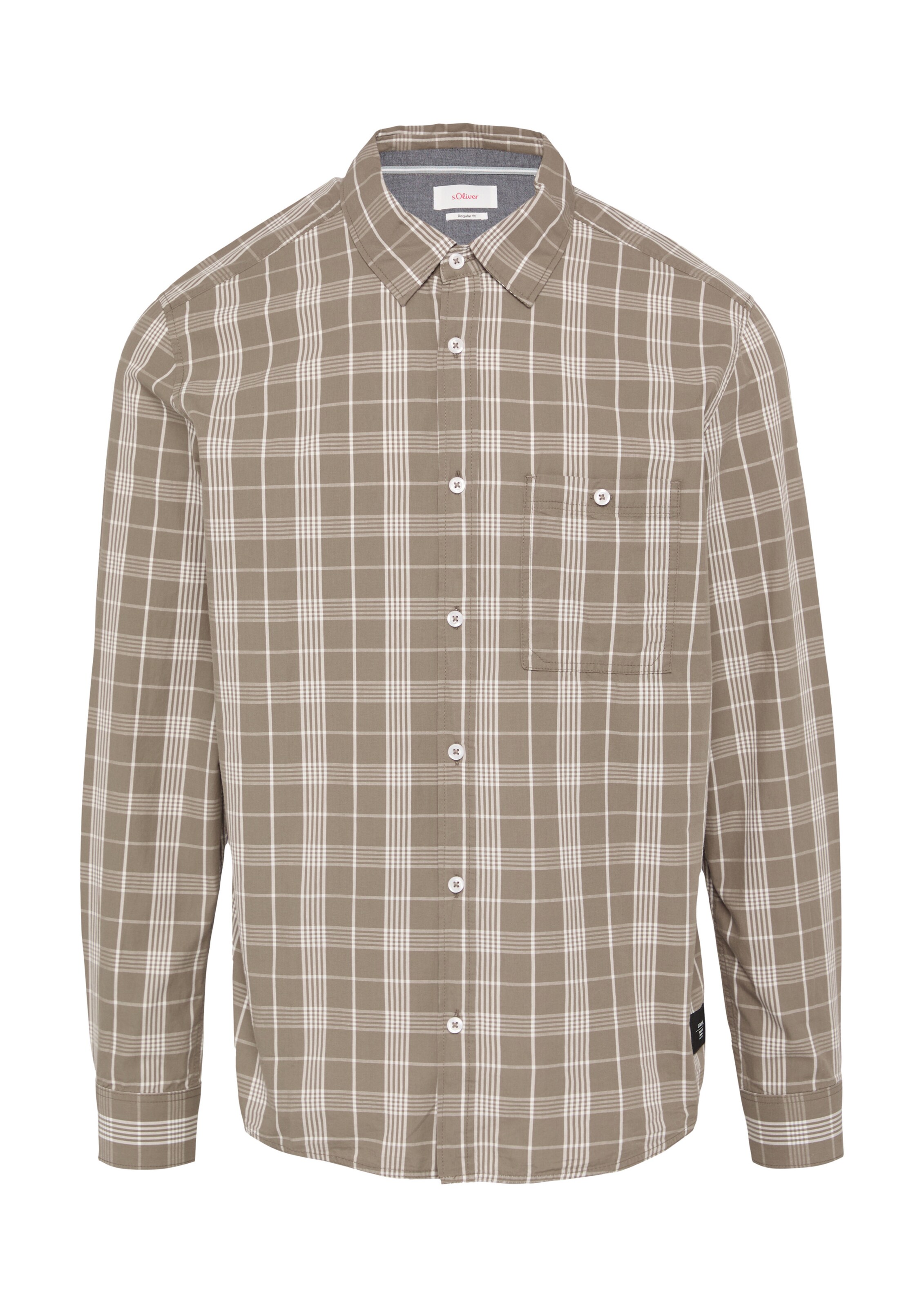s.Oliver Overhemd in Beige: voorkant