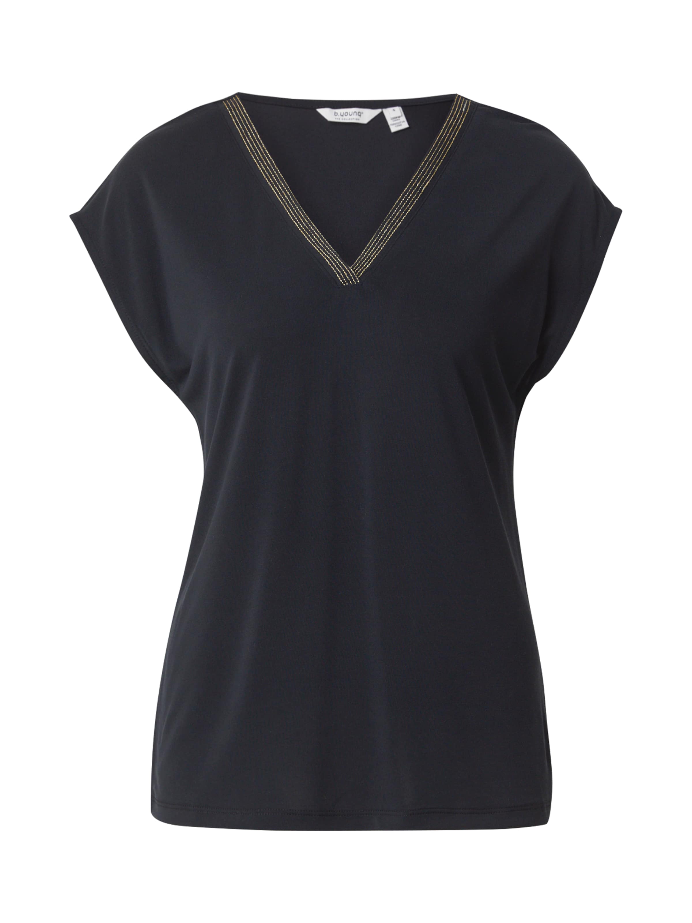 b.young Μπλουζάκι 'PERL' σε μαύρο: μπροστά