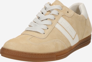 Baskets basses Paul Green en jaune : devant