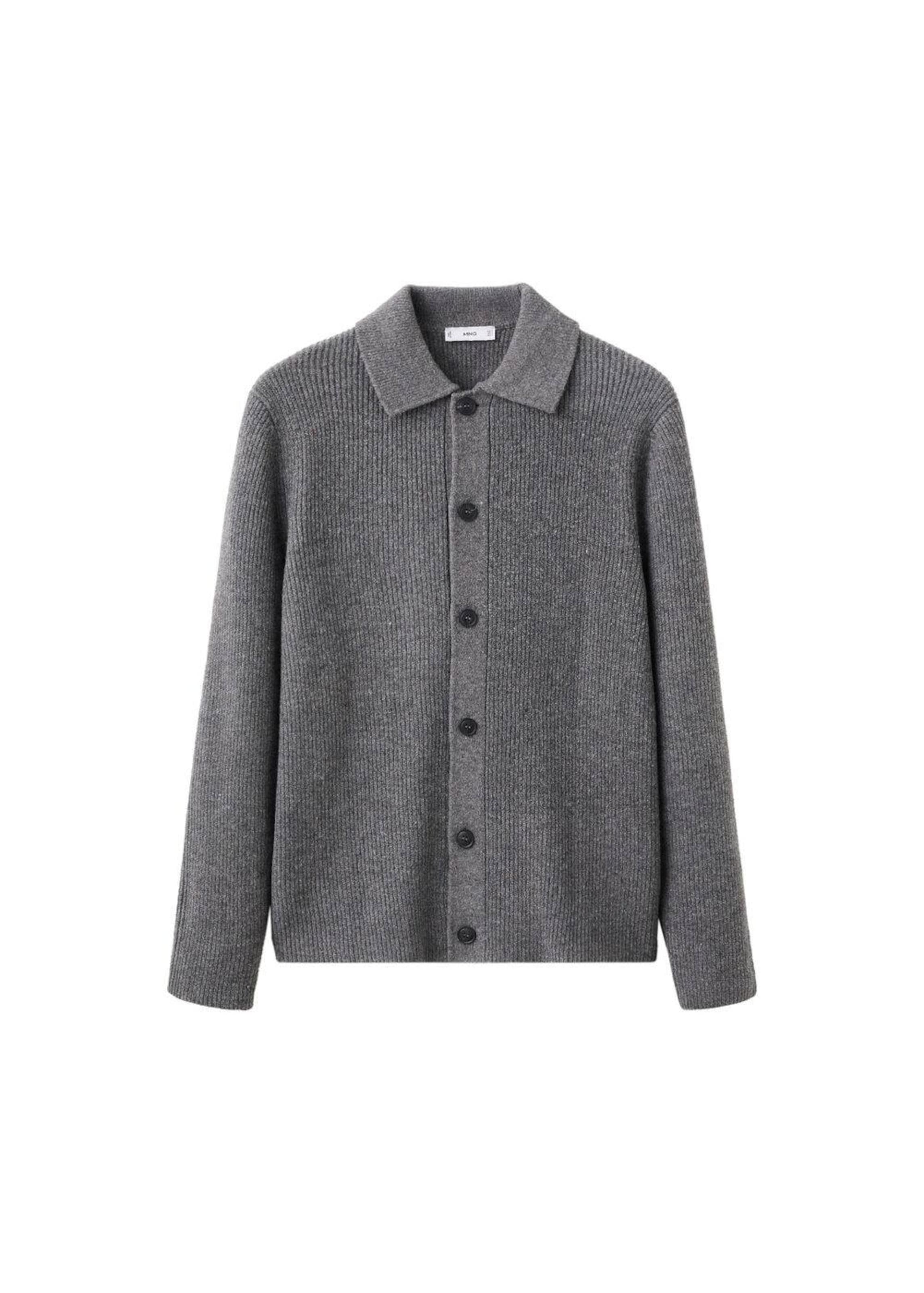 MANGO MAN Strickjacke 'Dina' in Grau: Vorderseite