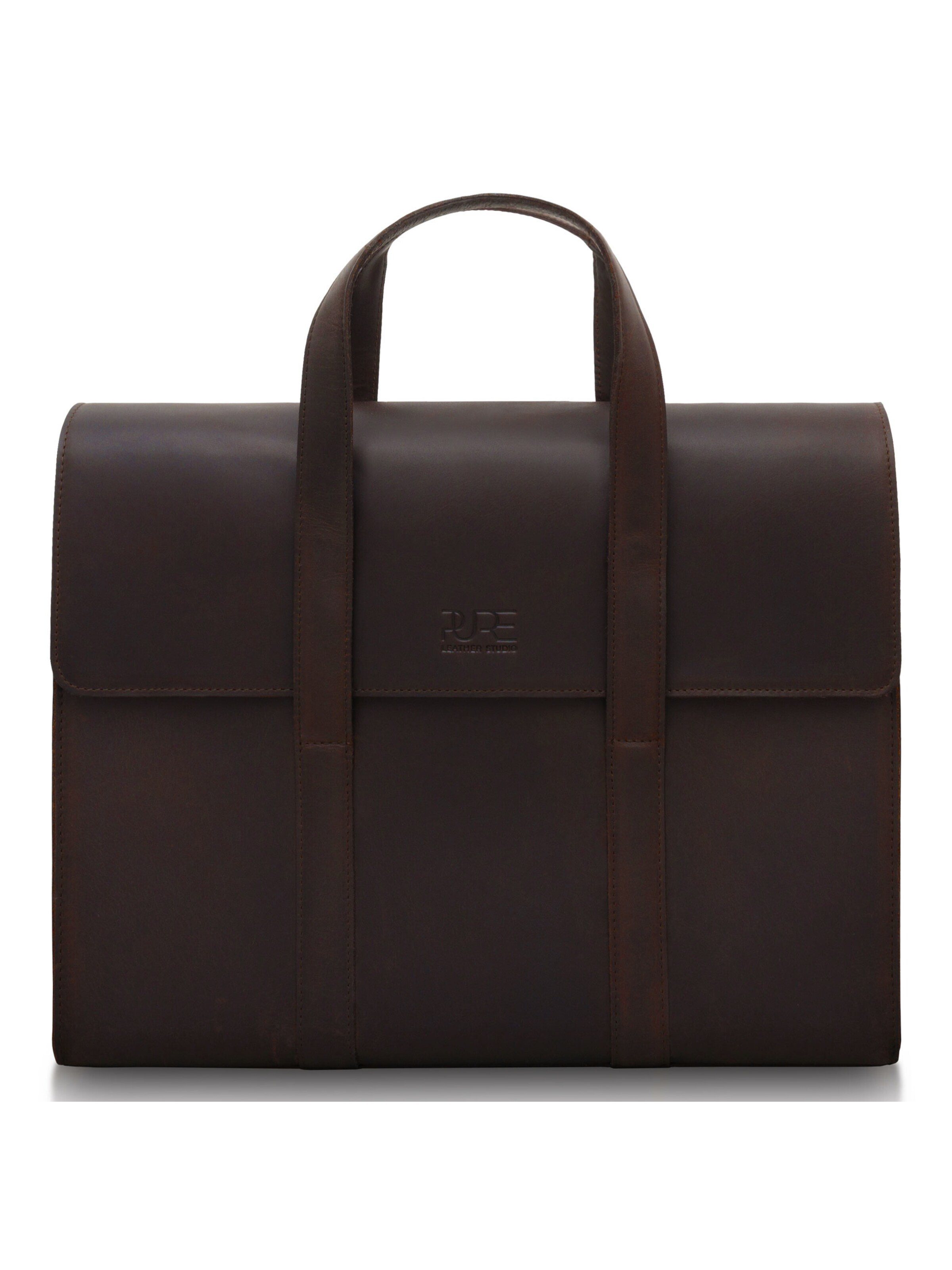 PURE Studios Briefcase 'LESATH' in Brown: front