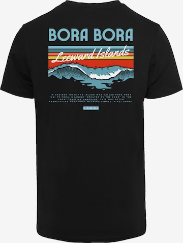 F4NT4STIC T-Shirt 'Bora Bora Leewards Island' in Schwarz: Vorderseite