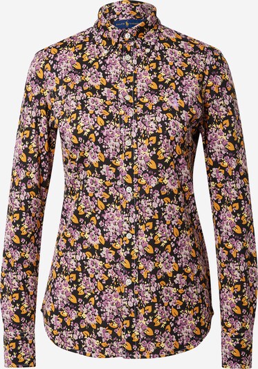 Polo Ralph Lauren Chemisier en jaune pastel / jaune foncé / lilas / mauve / noir, Vue avec produit