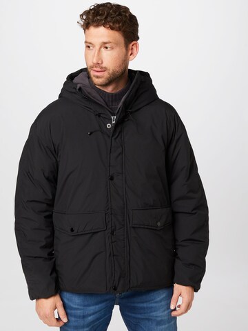 Abercrombie & Fitch Winter jacket in Black: front