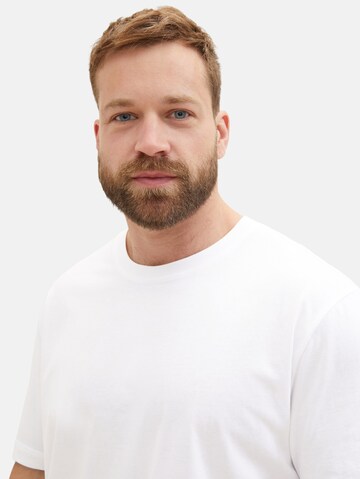 TOM TAILOR Men + T-Shirt in Weiß