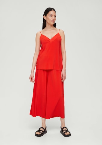 Wide Leg Pantalon s.Oliver en rouge