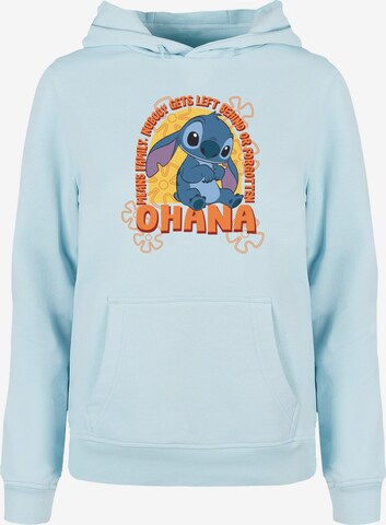ABSOLUTE CULT Sweatshirt 'Lilo and Stitch - Ohana Orange Flower Dome' in Blau: predná strana