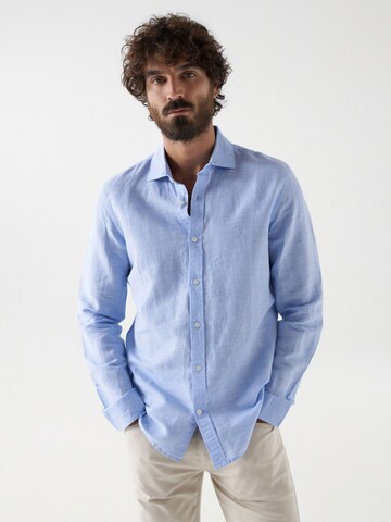 Coupe regular Chemise Salsa Jeans en bleu : devant