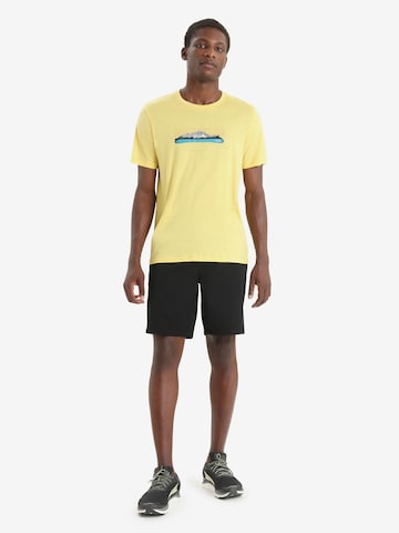 ICEBREAKER - Camisa funcionais 'Tech Lite II Ski Fields' em amarelo