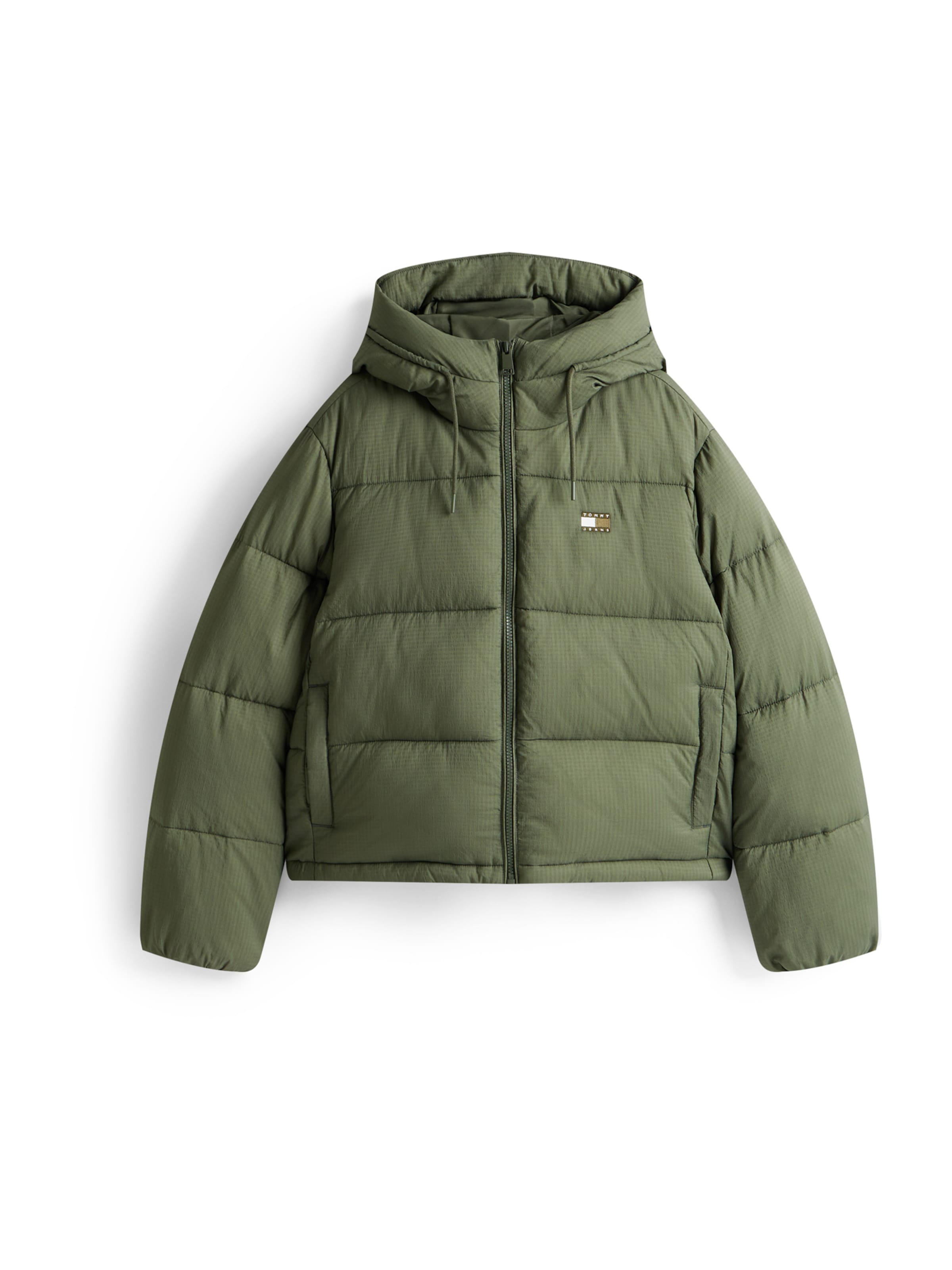 Tommy Jeans - Casaco de inverno em verde: frente