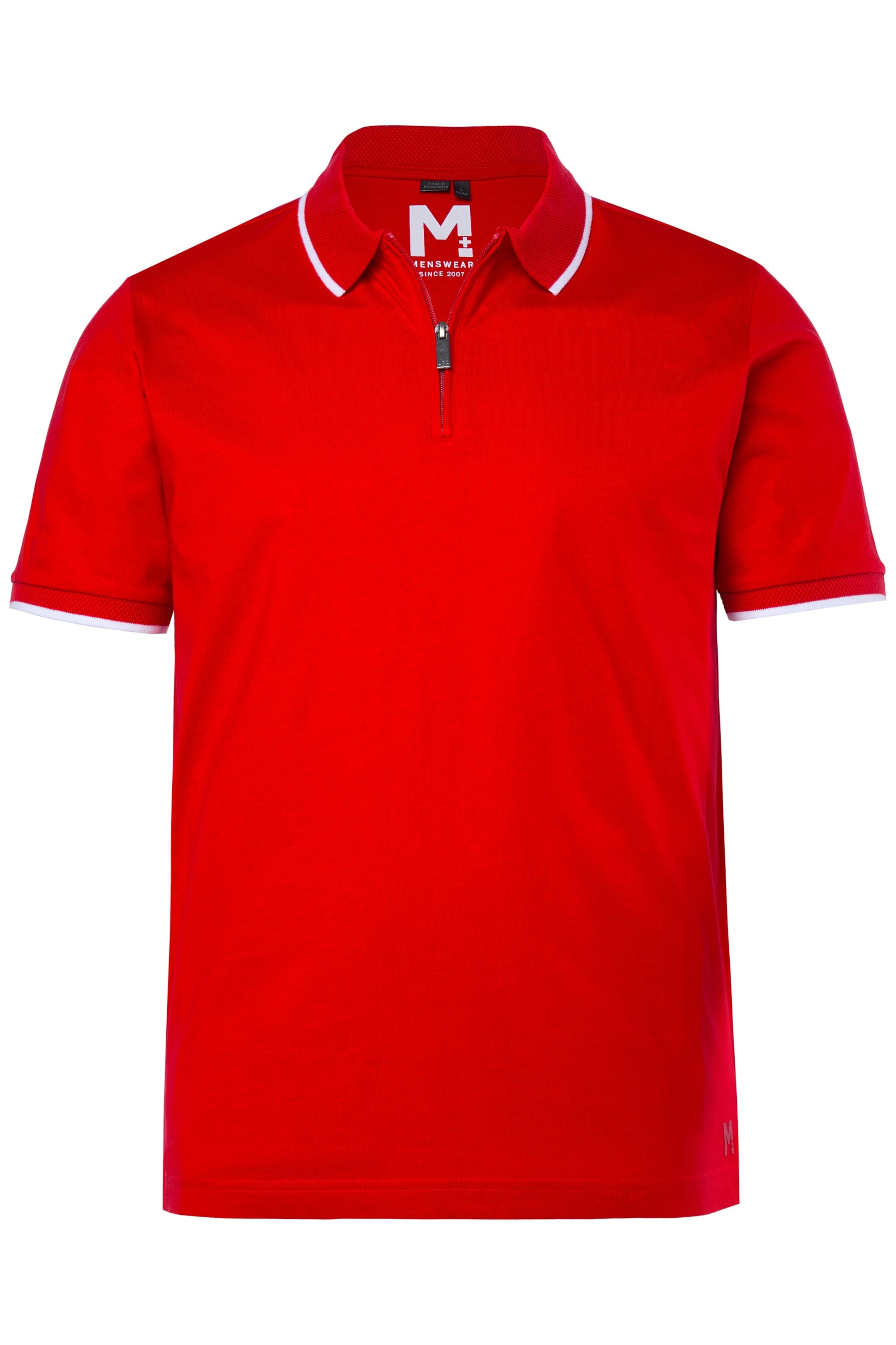 Men Plus Shirt in Rood: voorkant