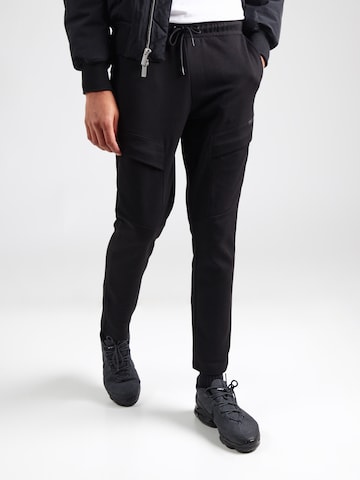 JACK & JONES - Slimfit Calças 'JPSTGORDON FUSION' em preto: frente