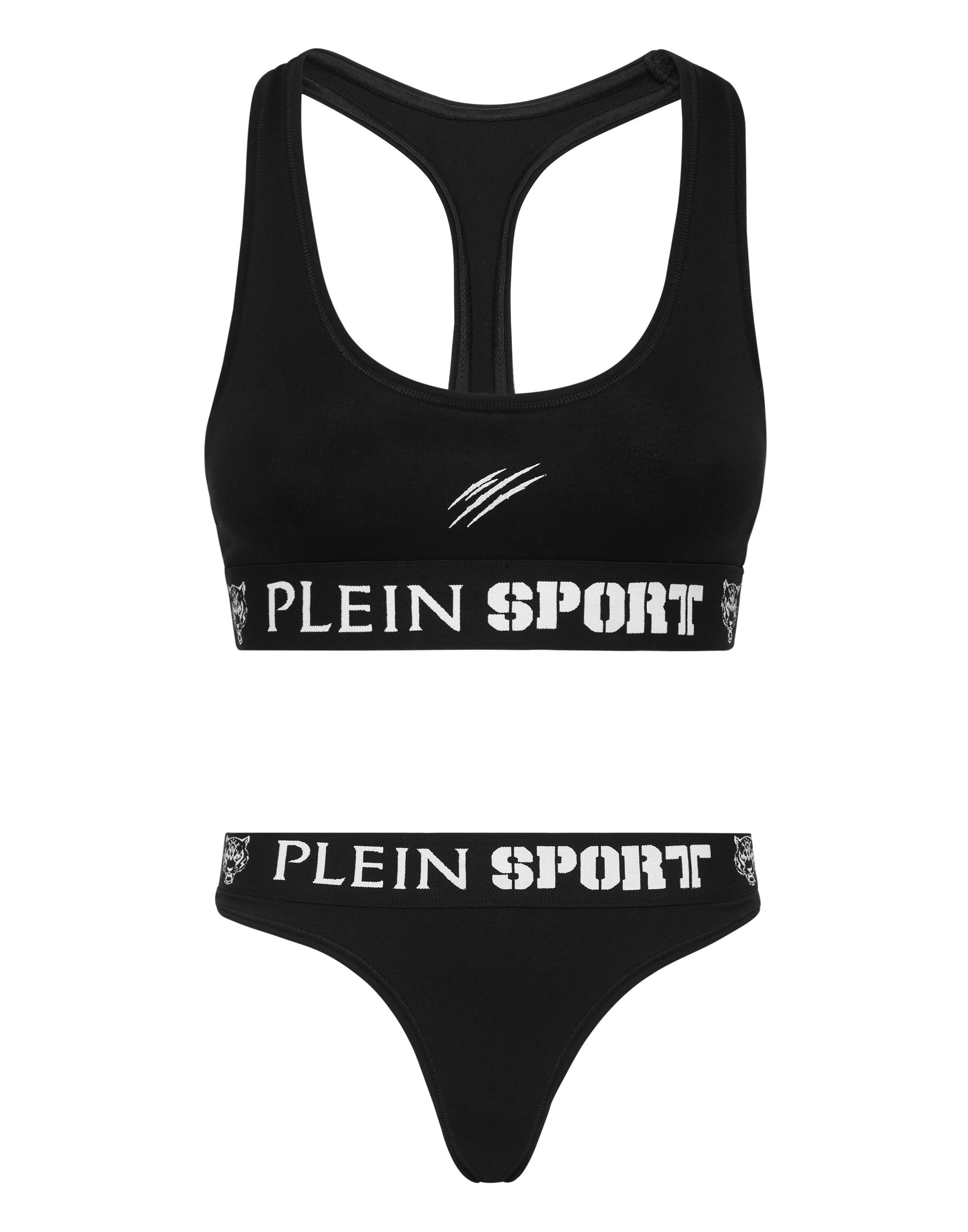 Plein Sport T-shirt Underwear sets 'Glitter' in Black: front