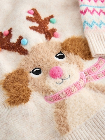 Next Sweter 'Christmas Character' w kolorze beżowy