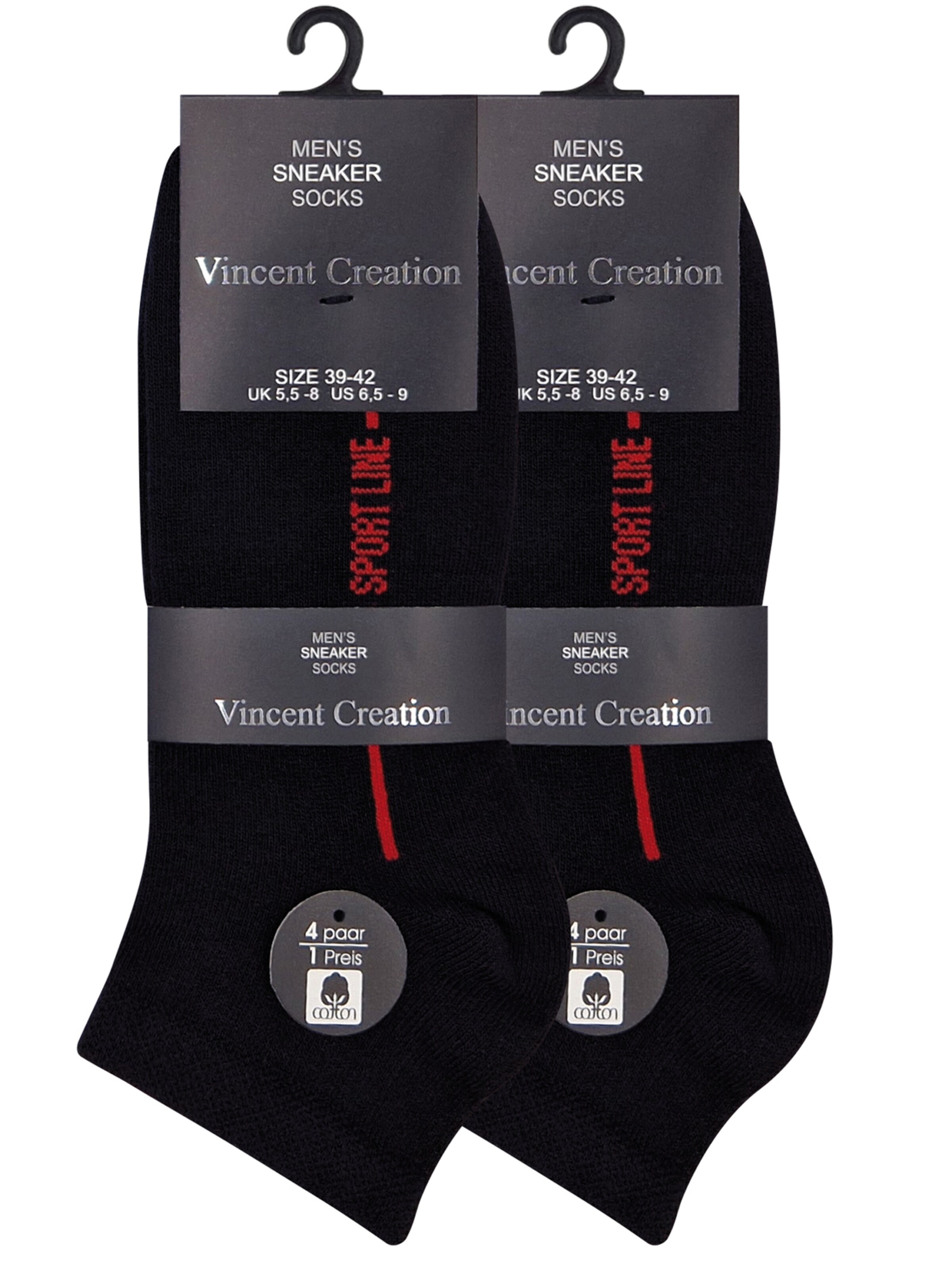 Vincent Creation - Meias 'Sport Line' em preto