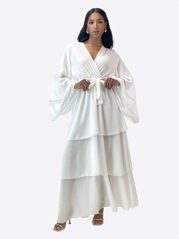 Elara Kleid in Weiß: Vorderseite