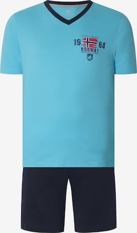 Jan Vanderstorm Pyjama 'Edin' in Blau: Vorderseite