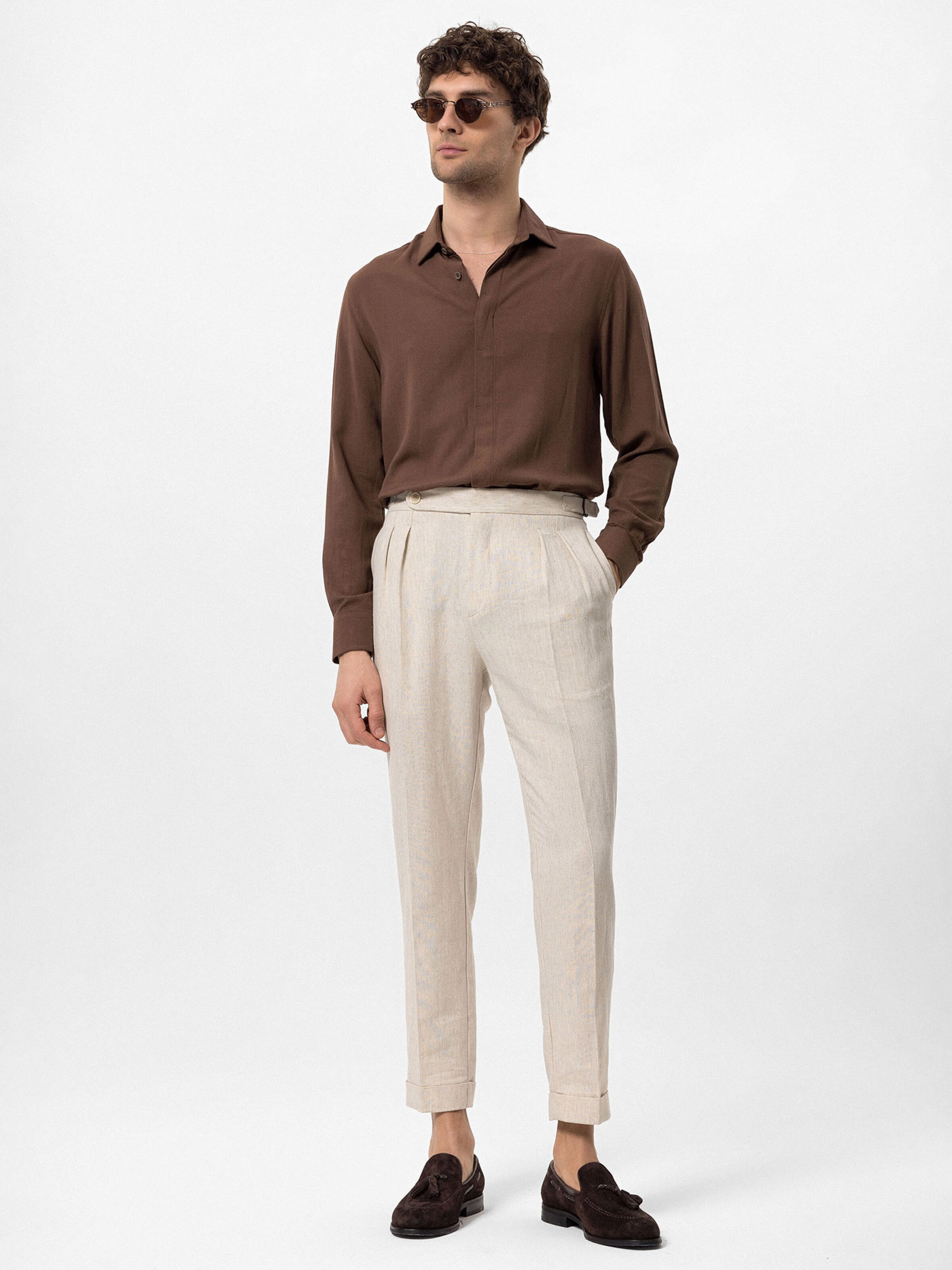 Antioch Regularny krój Koszula w kolorze brązowy