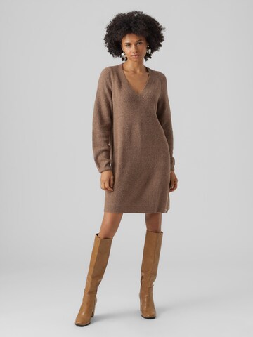 VERO MODA Knit dress 'Tini' in Brown