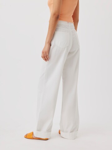 Wide Leg Jean 'Delaney Tall' LeGer by Lena Gercke en blanc