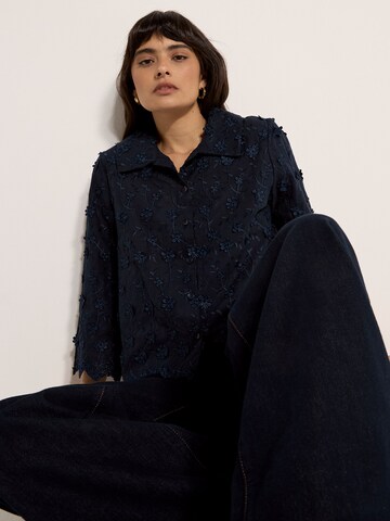 Chemisier ' ' Apricot en bleu