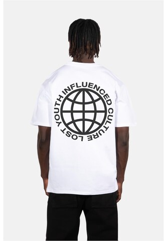 T-Shirt 'Influenced' Lost Youth en blanc