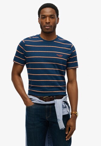T-Shirt 'Essentials' Superdry en bleu : devant