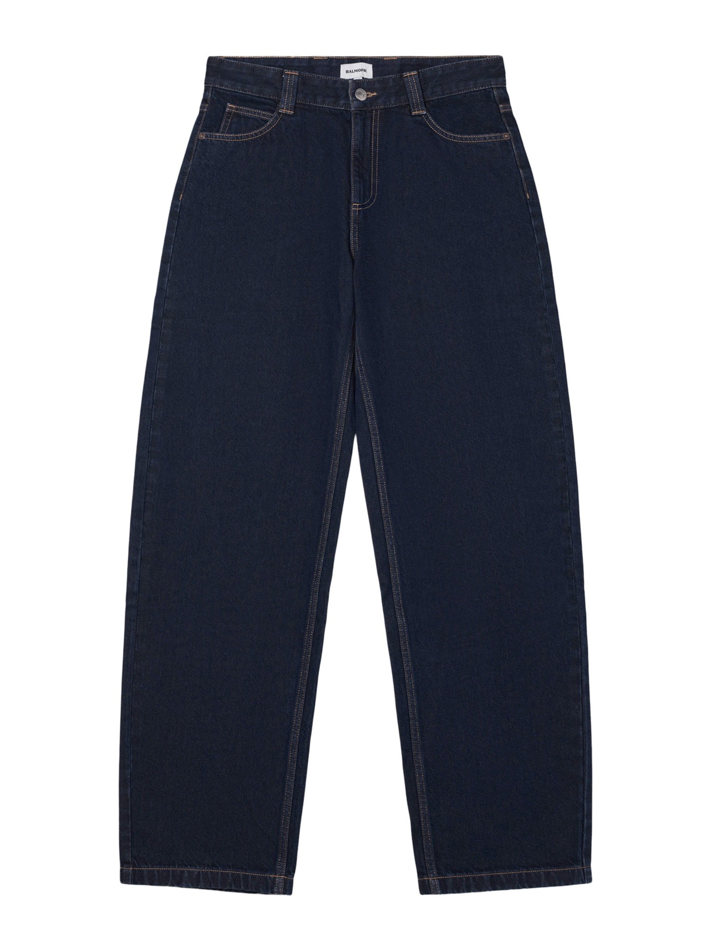 BALMOHK Barrel Teksapüksid 'MAURA', värv sinine: eest vaates