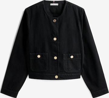 juoda TOMMY HILFIGER Demisezoninė striukė: priekis