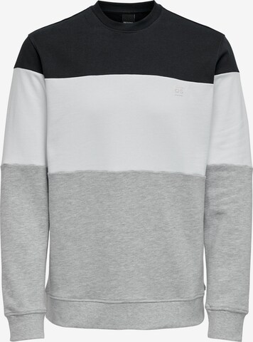 Only & Sons Sweatshirt 'ODIS' in Wit: voorkant