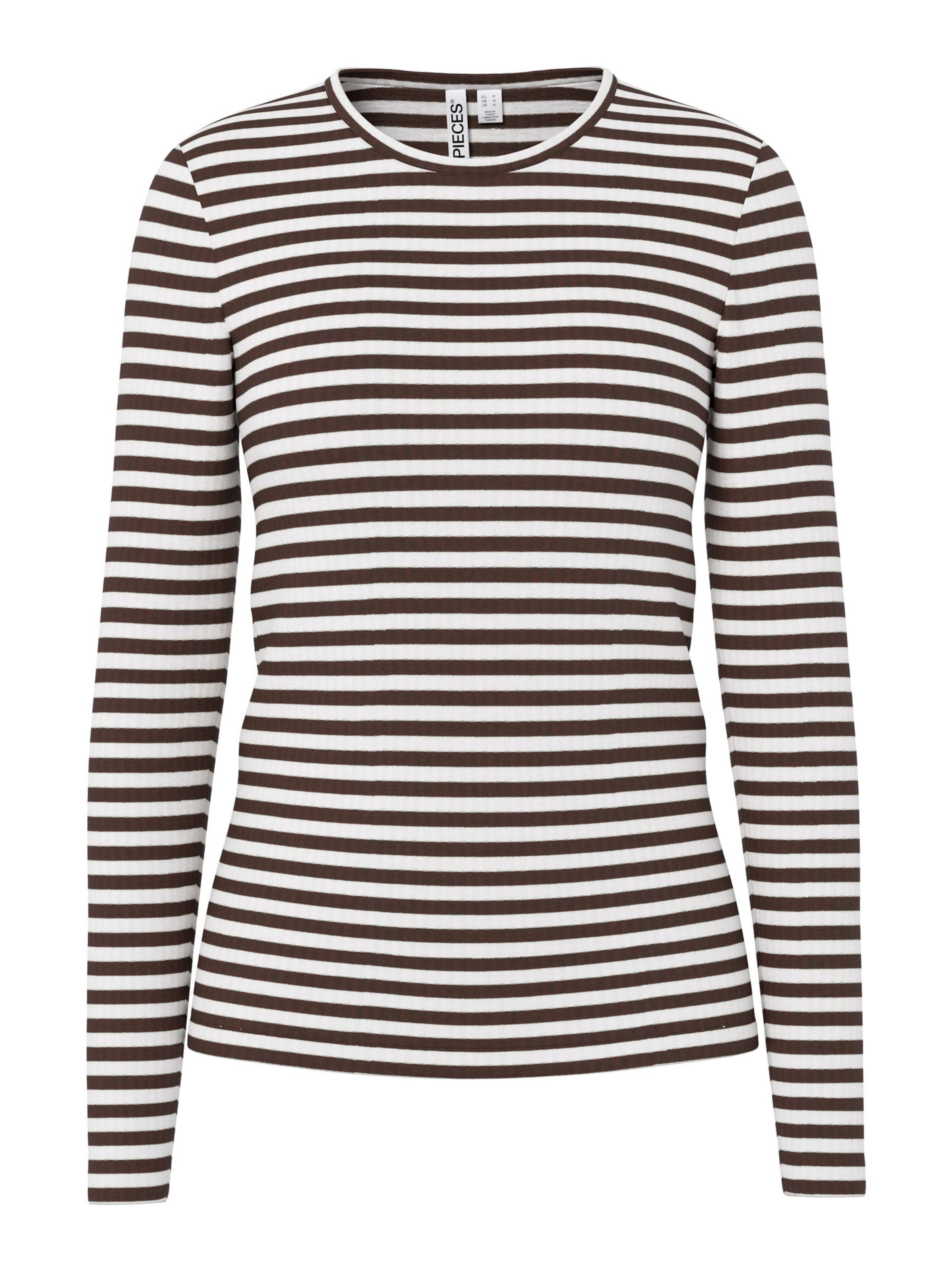 PIECES Shirt 'PCLaya' in Braun: Vorderseite