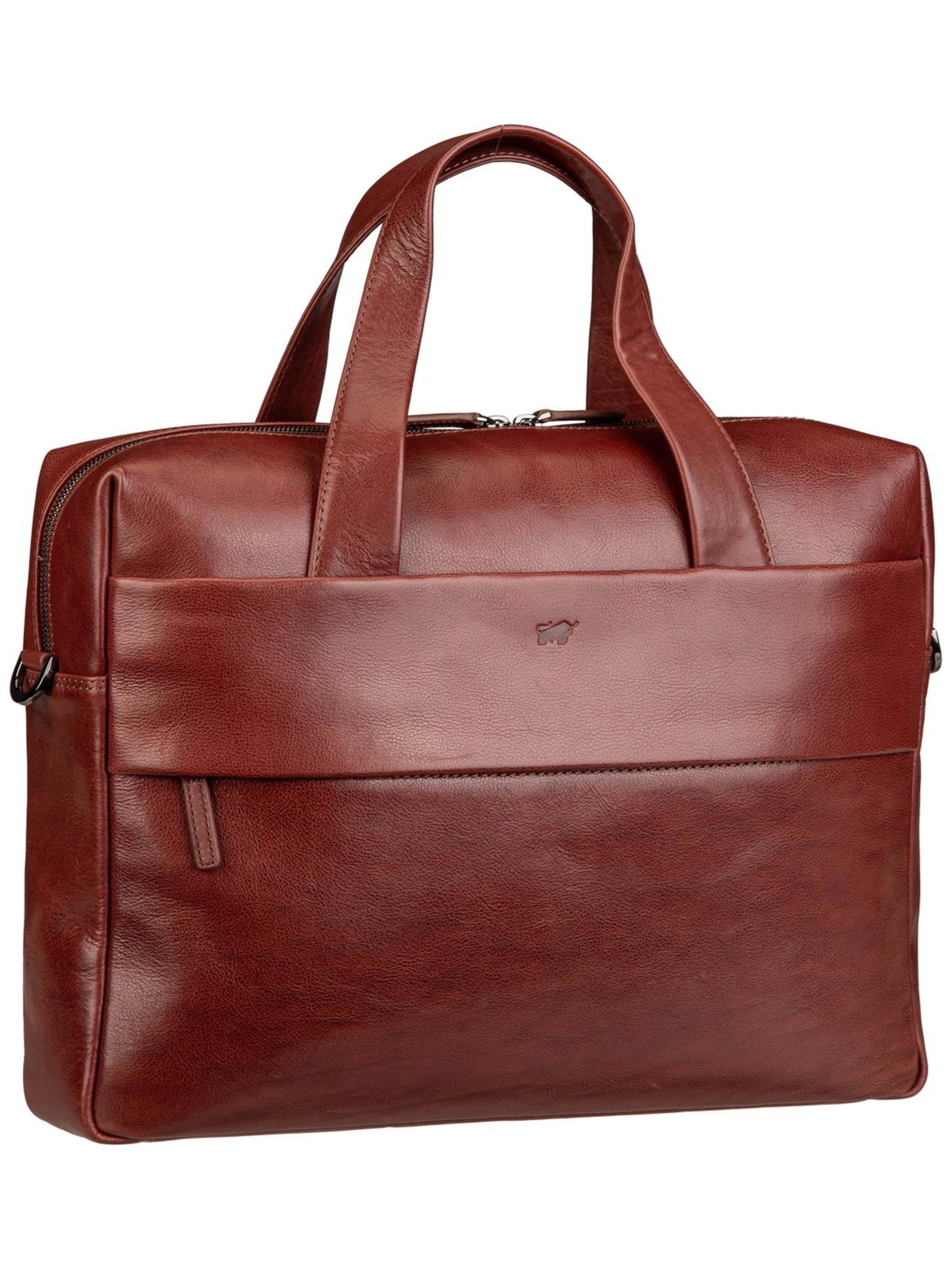 Braun Büffel Aktentasche 'Arezzo' in Braun: Vorderseite