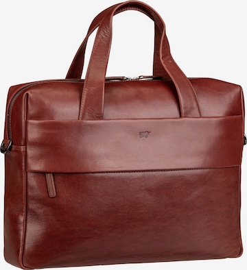Braun Büffel Aktentasche 'Arezzo' in Braun: Vorderseite
